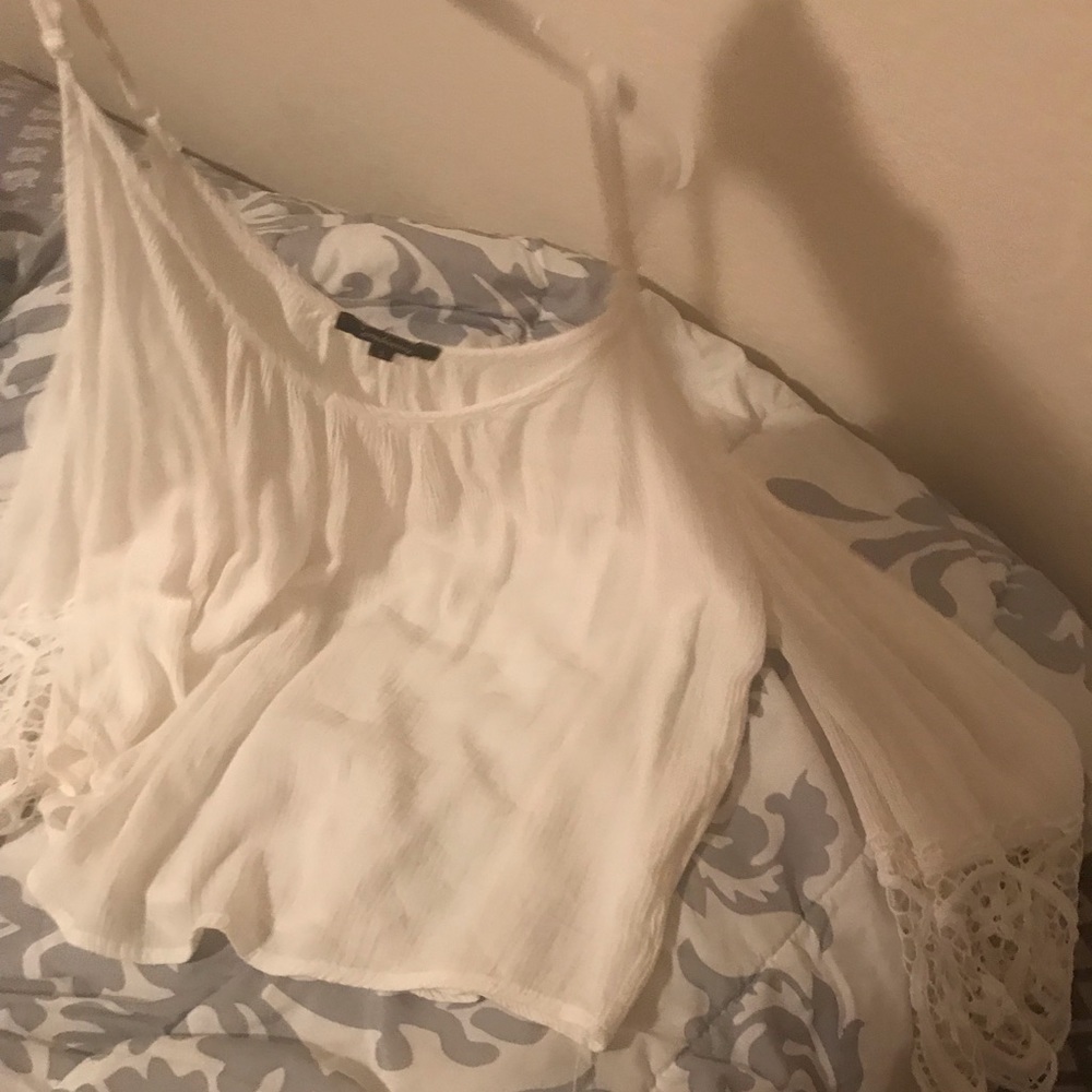 Off shoulder white shirt